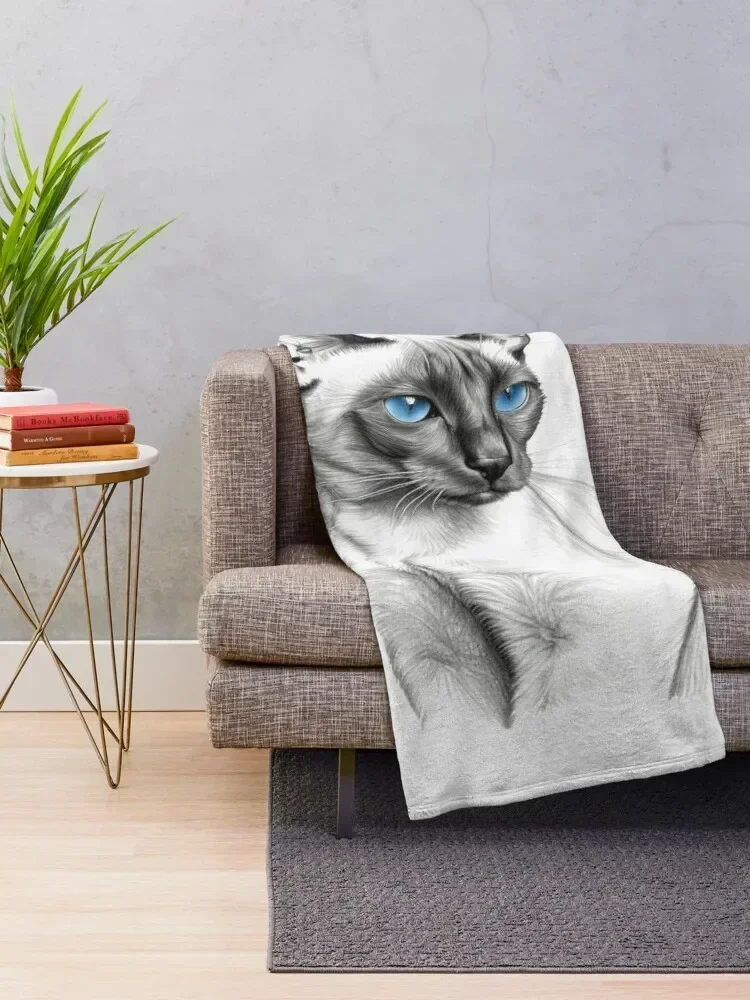 Siamese cat, Thai cat Throw Blanket Luxury St decorative Blankets