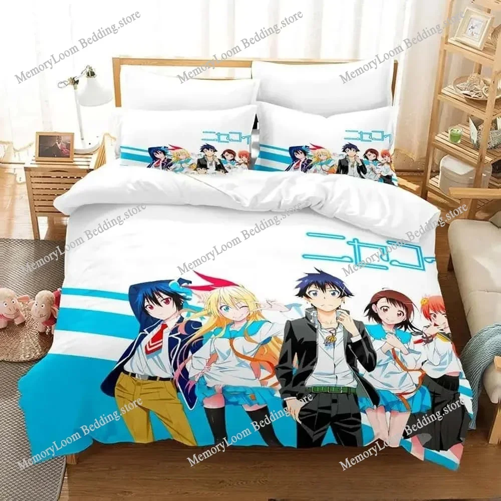 Nisekoi False Love Премиум Роскошный комплект постельного белья Япония Мягкий пододеяльник с героями мультфильмов Плюшевое одеяло Покрывало Twin/Single Size с принтом
