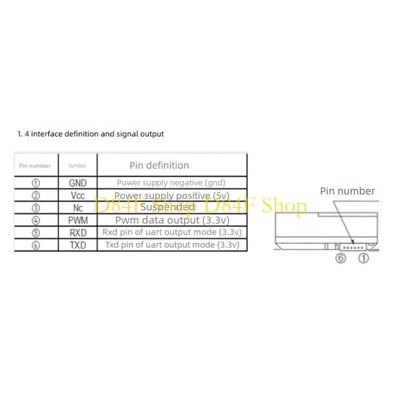 D84F Modular Dust Detectors PM2.5 Air Quality Sensors Module for GP2Y1051 Matter Moni