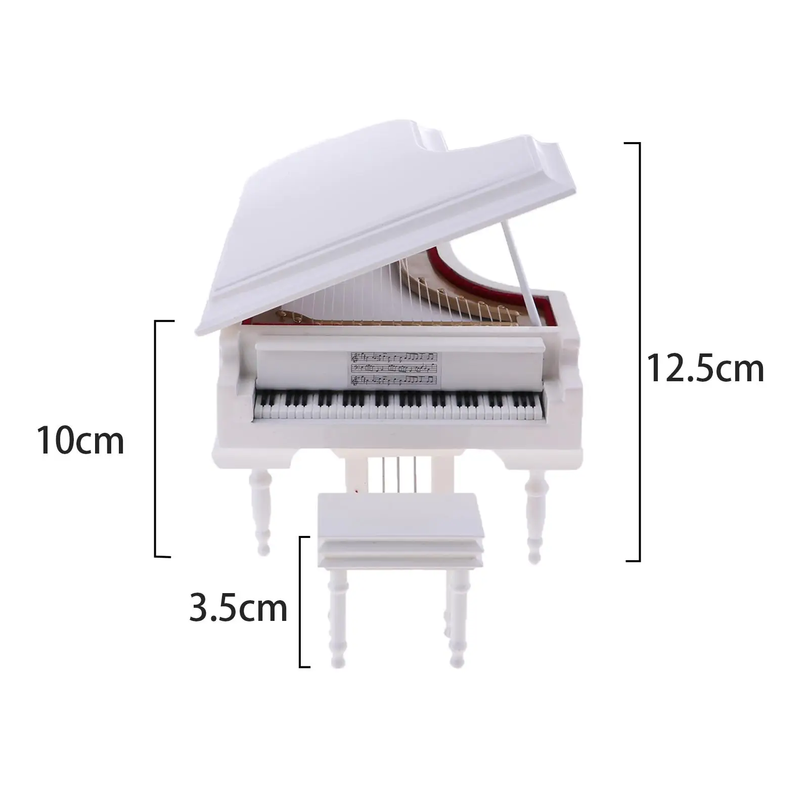

Миниатюрная модель пианино, декоративная, из дерева и пластика, для украшения на день рождения, игровой набор, коричневый цвет