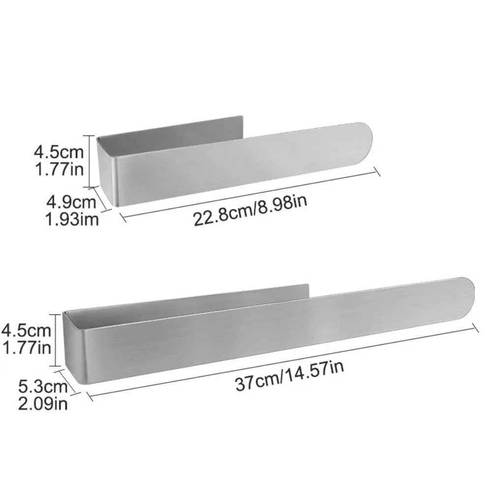 Durable Self-adhesive Towel Rack Single Rod Punch Free Tissue Holder Stainless Steel Wall Mounted Bath Towel Hanger Bathroom