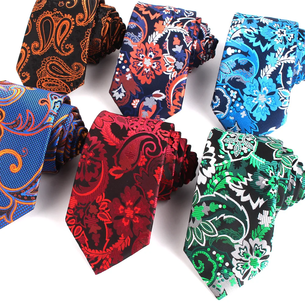 Nieuwe Paisley Stropdas Voor Mannen Vrouwen Skinny Hals Voor Party Business Casual Slanke Stropdassen Klassieke Pak Volwassen Bandana Hals ties