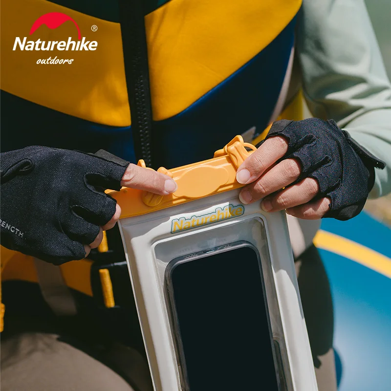 Naturehike Buoyancy Waterproof Cellphone Bag IPX8 PVC Swimming Phone Cover Touch Screen Sealed Diving Mobile Phone Shell