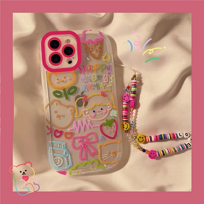 TD52 Cute Animal Girl For Samsung Galaxy S9 S10 S20 S21 FE S22 Plus A21S A51 A52 A72 A12 A32 Case DIY TPU Soft Cover