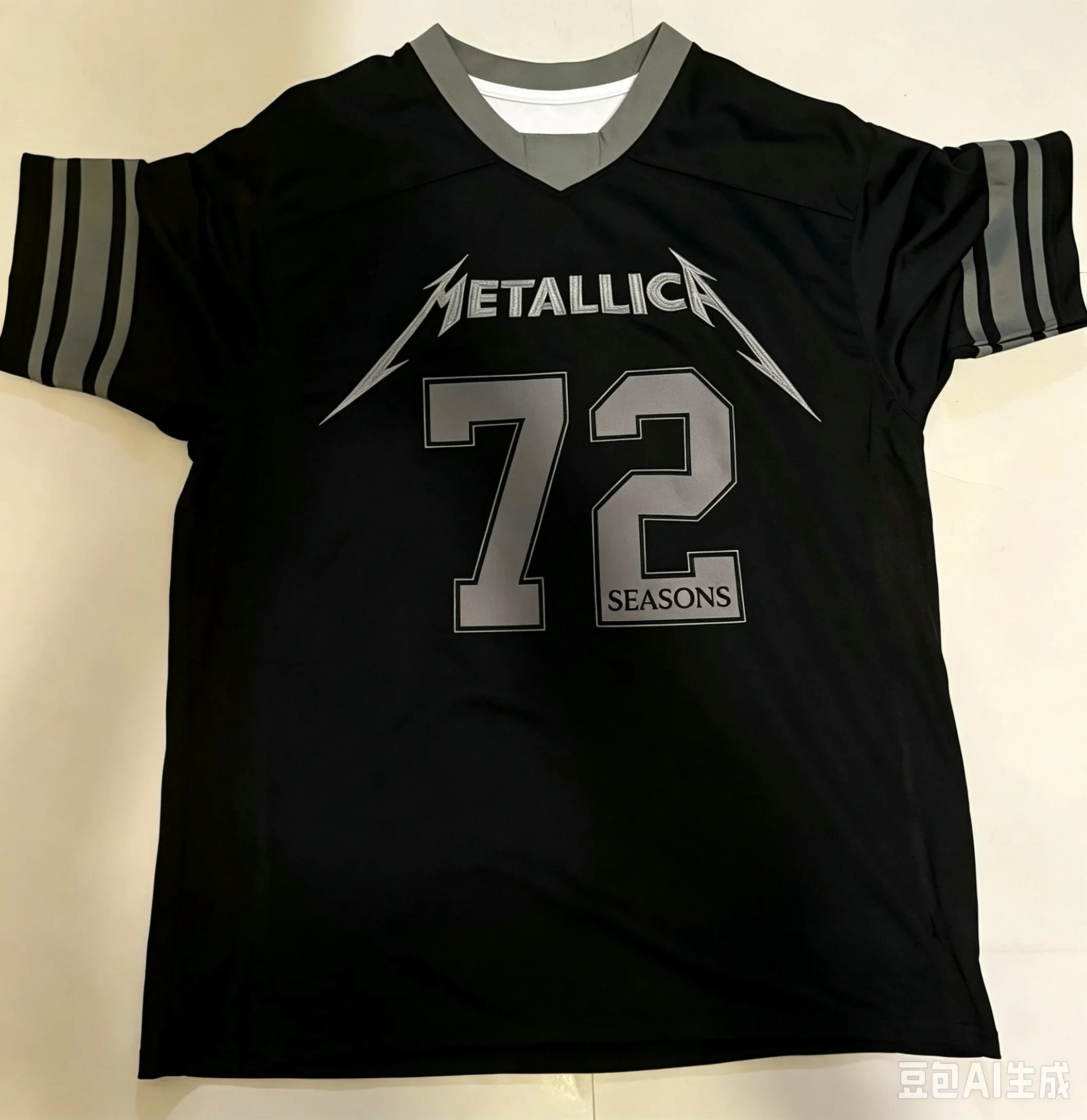 Metal Rock Peripherie Freizeit-Trikot im Jersey-Stil kombiniert mit 3D-Druck, atmungsaktiv, schnelltrocknend, Sport-Trainings-T-Shirt für Eltern und Kinder – Detail 5