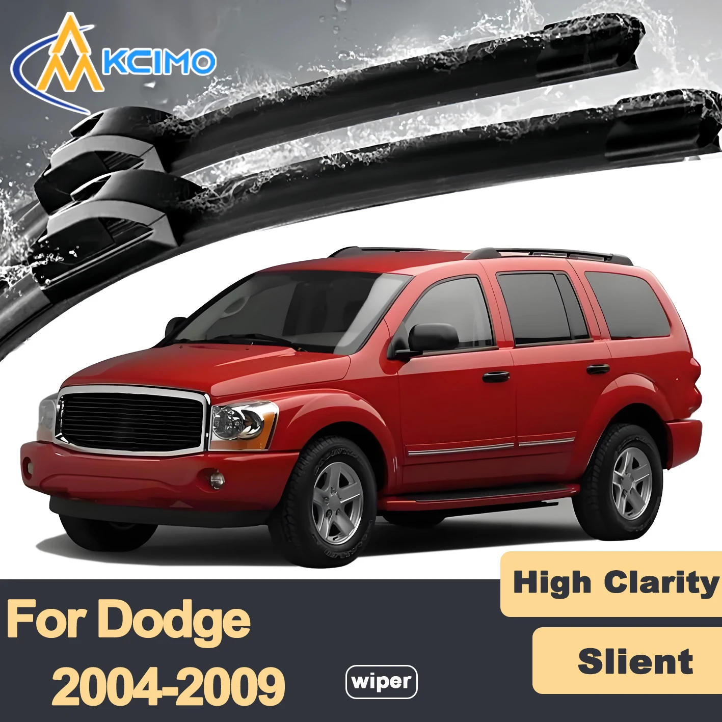 

Premium Rubber Durable Silent Windshield Wiper Blades 2pcs for Dodge Durango HB 2004-2009 Chrysler Aspen Front Wiper Blades Set