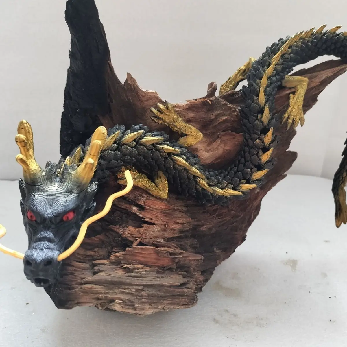 3D Dragon Ornament Moveable Body Joints Desktop Fish Tank Aquascaping Bonsai Decoration Lucky Dragon Crafts Home Decoration Gift