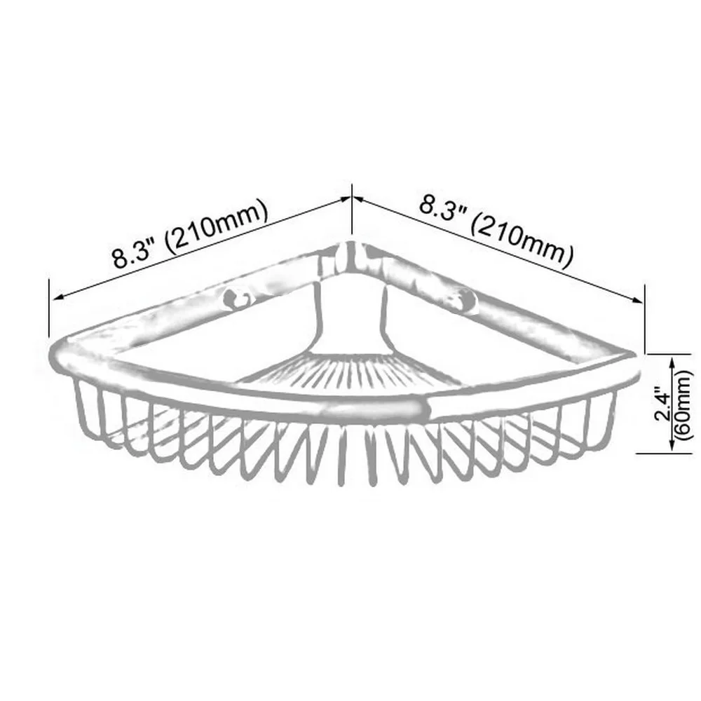 Wall Mounted Black Oil Rubbed Brass Shower Corner Shelf Bathroom Basket Holder Shampoo Storage Shelf Rack Dba511