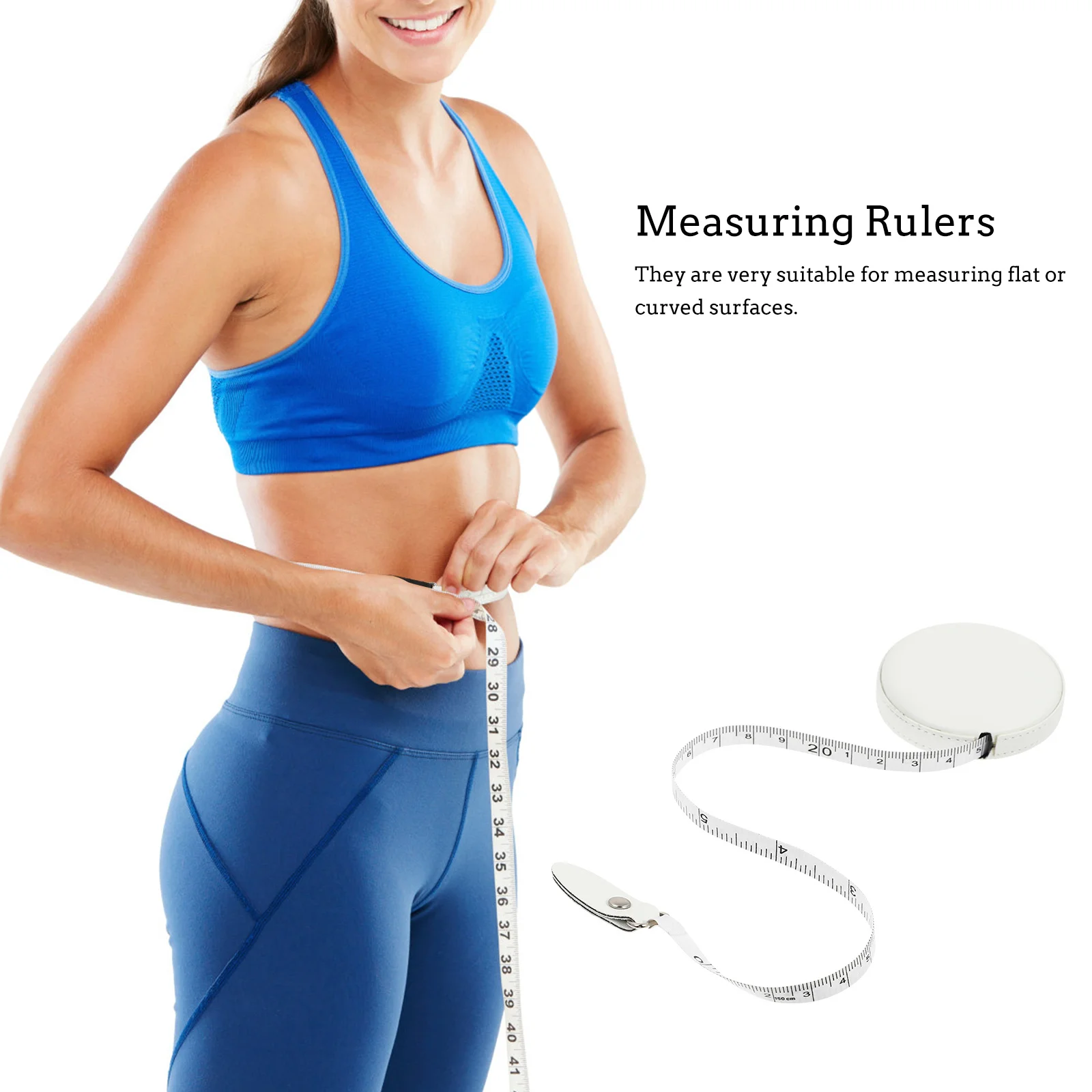 

2Pcs High-Quality PU Measuring Tapes 1.5m Double-Sided Scale Portable Flexible Rulers for Clothes Body Size