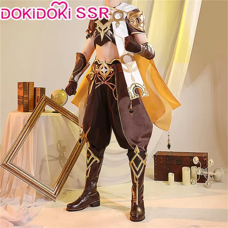 IN STOCK Traveler Aether Cosplay Game Genshin Impact Cosplay Costume DokiDoki-SSR Cosplay Christmas Traveler Aether Cosplay