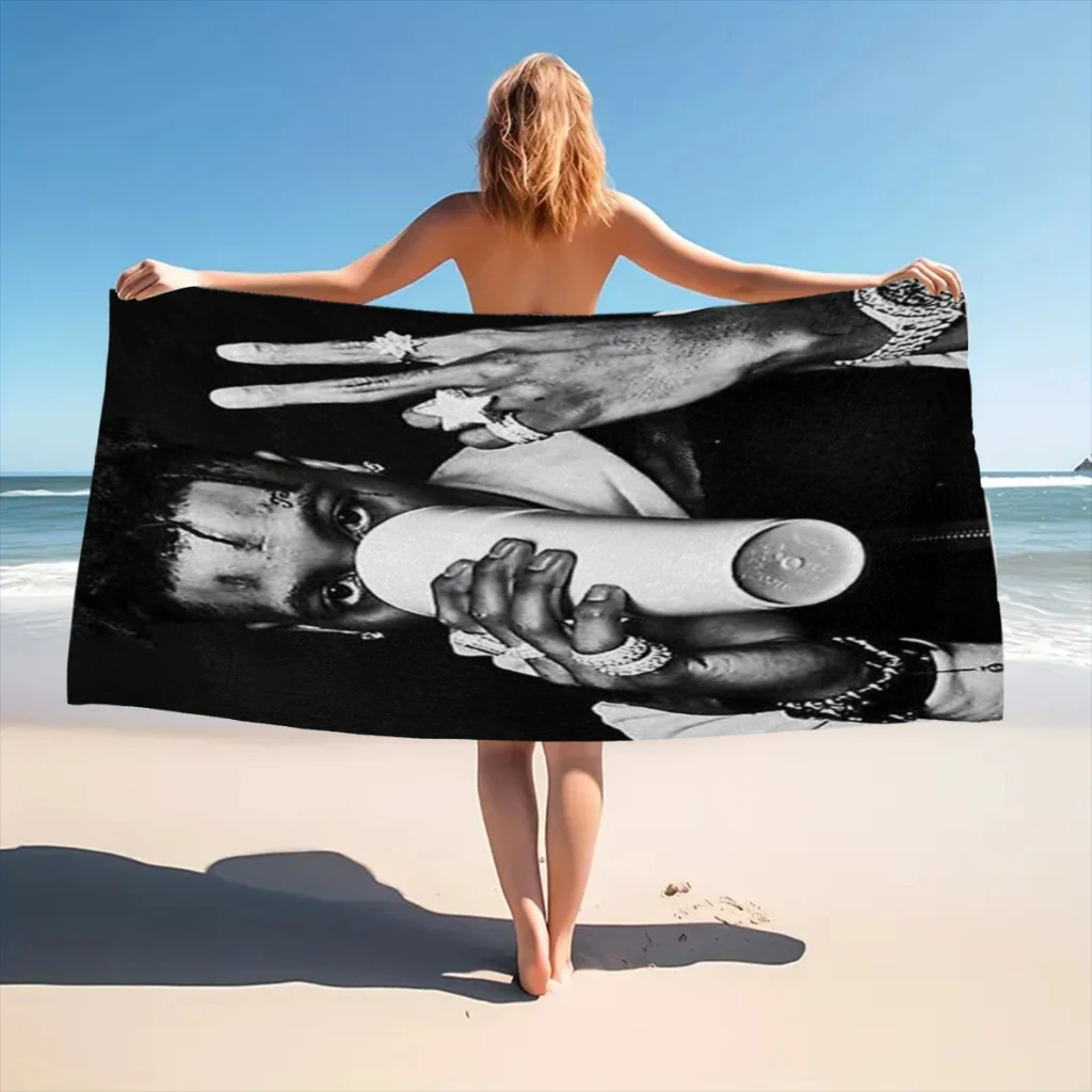 Microfiber Beach Towel Sixboy Young Boy Never Broke American Print Quick Dry Sandless Beach Blanket Soft Comfortable for Men