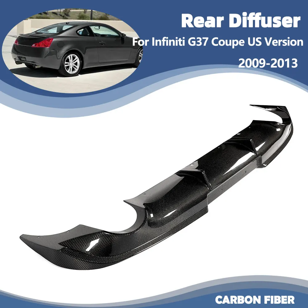 Carbon Fiber Rear Bumper Diffuser For Infiniti G37 2 Door 2009-2013 US Version Only Rear Diffuser