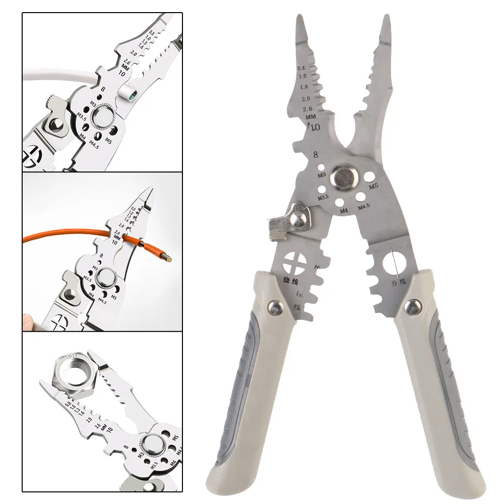 Szczypce do zdejmowania izolacji Szczypce do zaciskania kabli Narzędzie do zaciskania dla domu Wielofunkcyjne automatyczne szczypce do ściągania izolacji Narzędzia wielofunkcyjne Linia cięcia