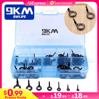 Fishing Rod Guides 35~70pcs Stainless Steel MK Rod Repair Kit Building Ceramic Ring Freshwater Saltwater Fishing Tool 1.5~6.8mm
