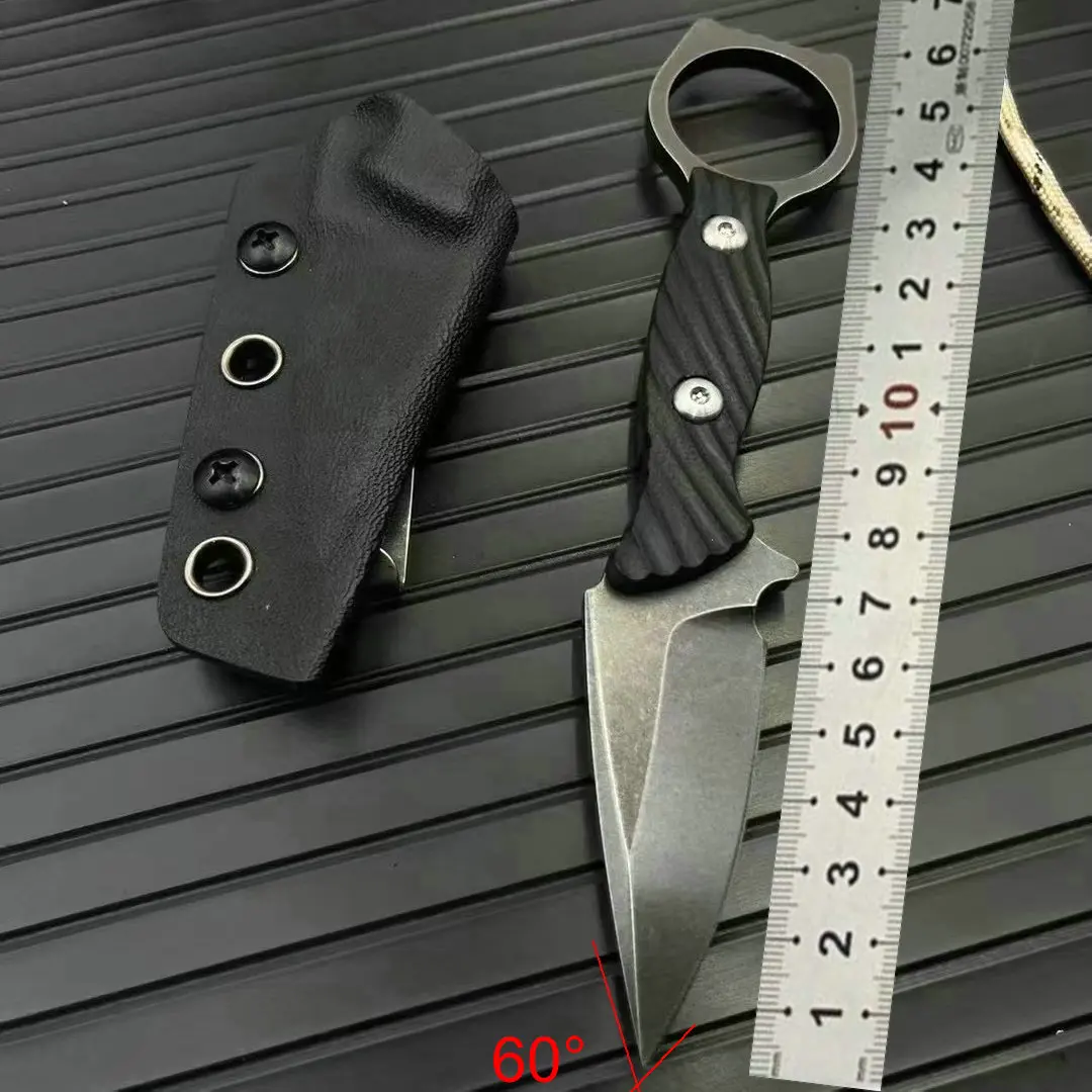 Trskt D2 Tactical Knife,Outdoor Rescue Tool Survival Neck Knives ,Camping Hunting Knife Edc Tool G10 With Kydex,Dropshipping