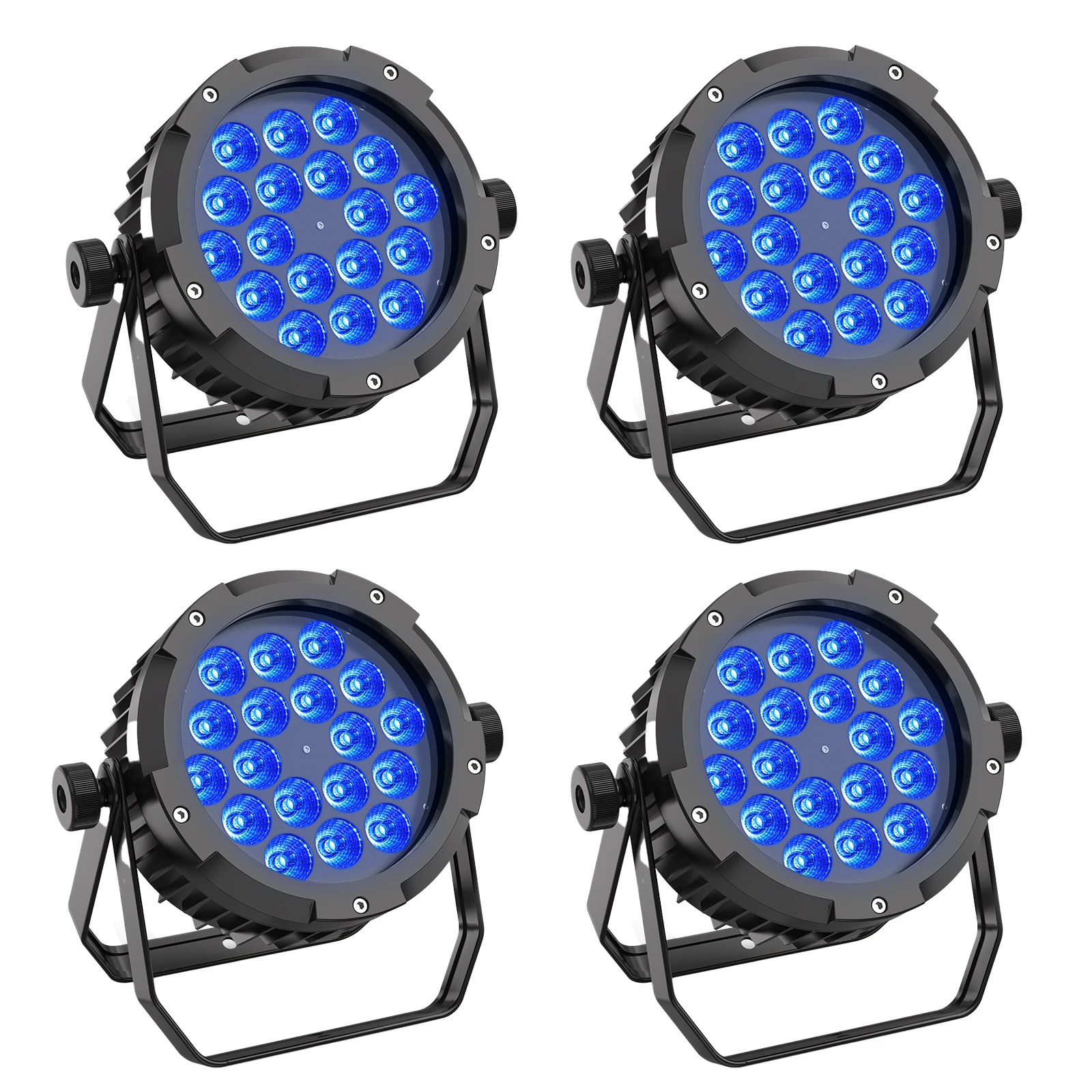 

4PCS/Set 150W RGBWA+UV LED Par Light Stage Effect Light DJ Disco Light for Hall Party Bar Performance Club Wedding Birthday Show