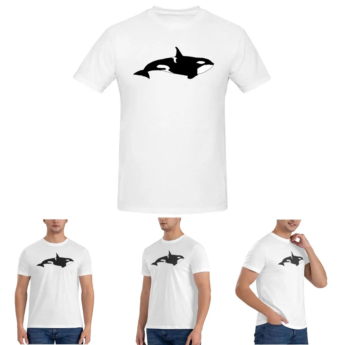 

Killer Whale (Orcinus Orca) T-Shirt for Men Cotton Plus Size T Shirts Men's Short Sleeve O-Neck Summer Clothes Tops S-6XL
