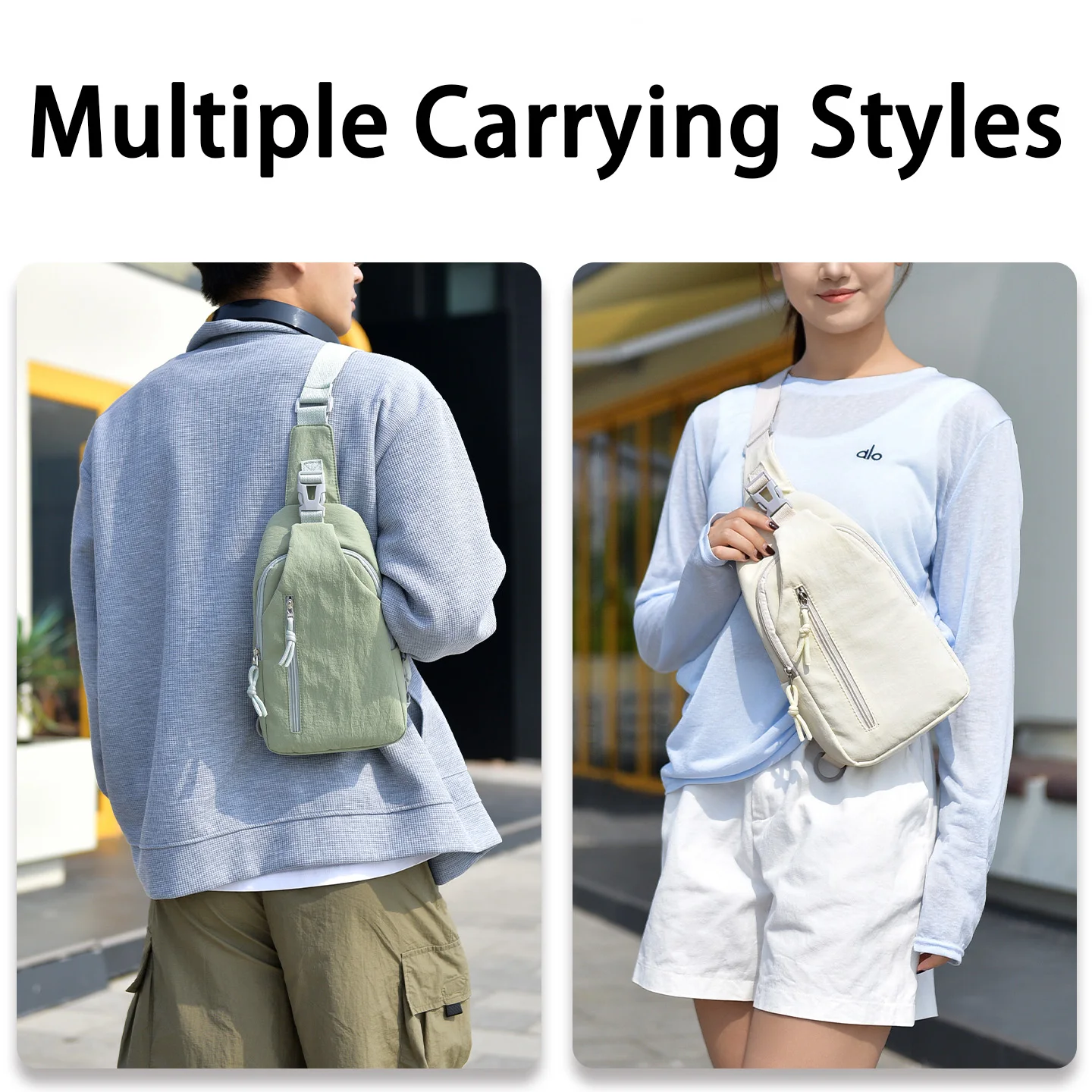 Modelli caldi di uomini e donne con gli stessi modelli di borsa a tracolla casual, borsa da petto in nylon di grande capacità, pendolarismo, viaggi