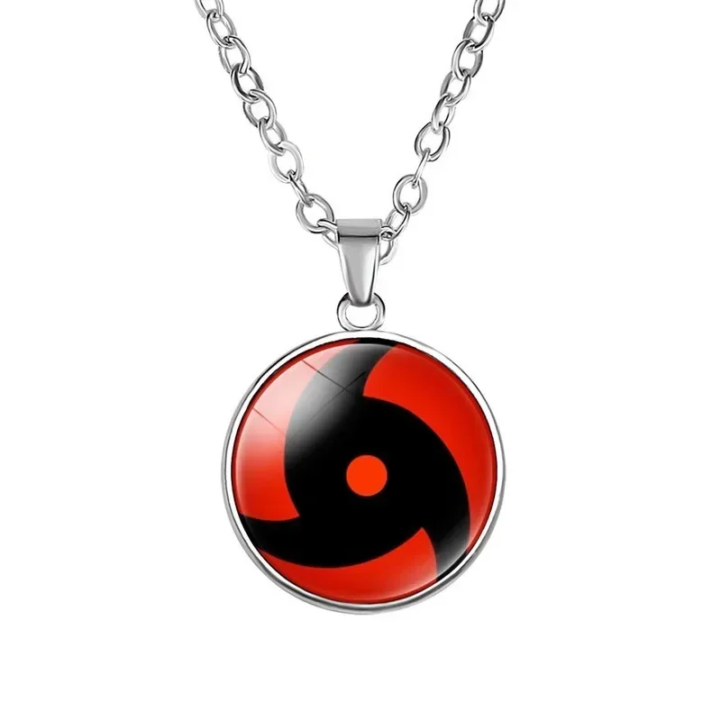 Collar de Anime japonés Naruto Sharingan, cadena para hombre, accesorios de joyería, colgante de Cosplay de Uchiha Itachi, juguetes para niños, regalo de cumpleaños