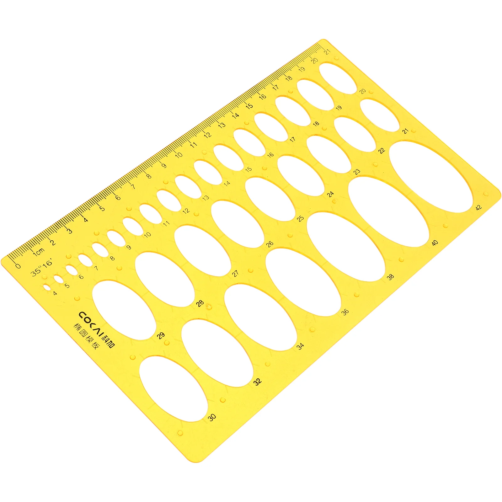 Ellipse Draft Rulers Plastic Drawings Templates Measuring Geometric Rulers for School Office (Orange)