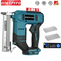 Professional Brushless Wireless Electric 2in1 Nail Gun/Staple Gun 422J/F30 Woodworking Construction for 18V Lithium-Ion Battery
