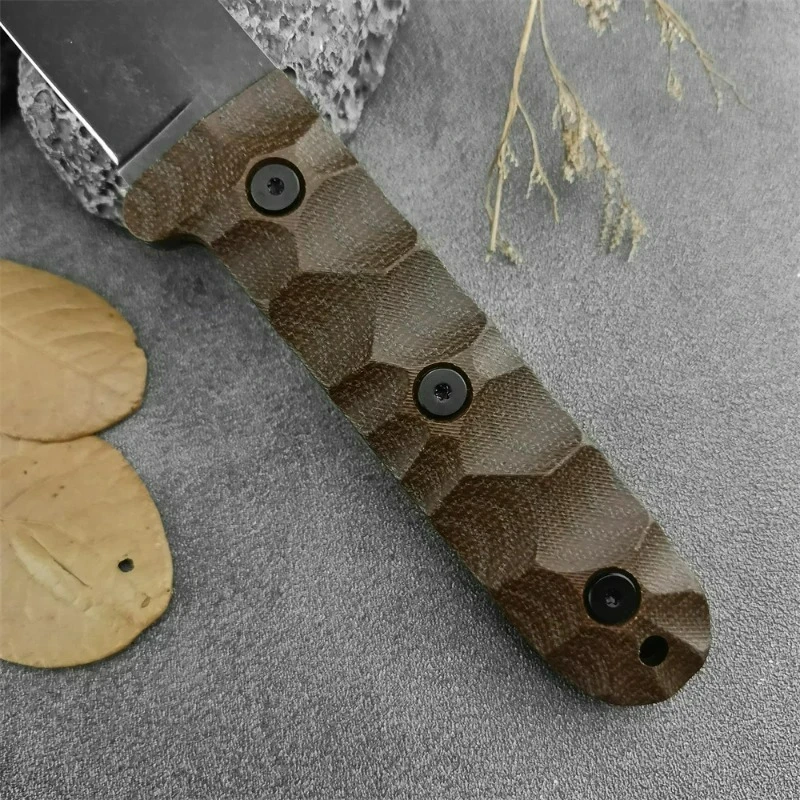 esee Daily Carry Coltello dritto ad alta durezza Acciaio D2, Coltello da tasca portatile EDC da campeggio all'aperto Pratico coltello da taglio