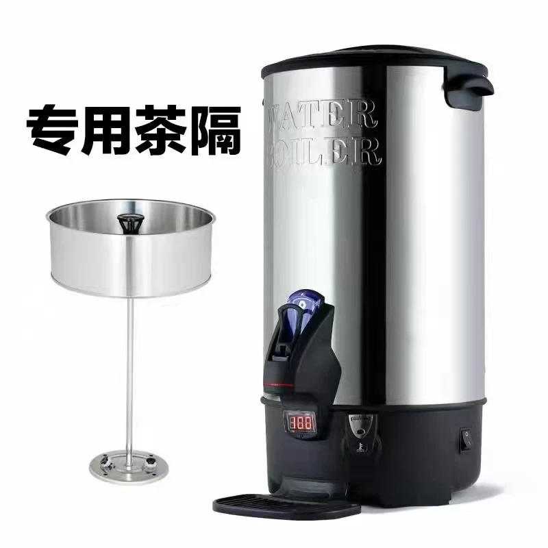 40 Liter Double Stainless Steel Layer Electric Kettle Automatic Water Boiler Automatic Shut-Off Feature Tea Colored Hotel Usage