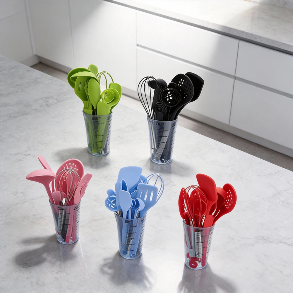 

Набор силиконовых кухонных принадлежностей из 16 предметов - термостойкий, пригодный для мытья в посудомоечной машине, для посуды с антипригарным покрытием