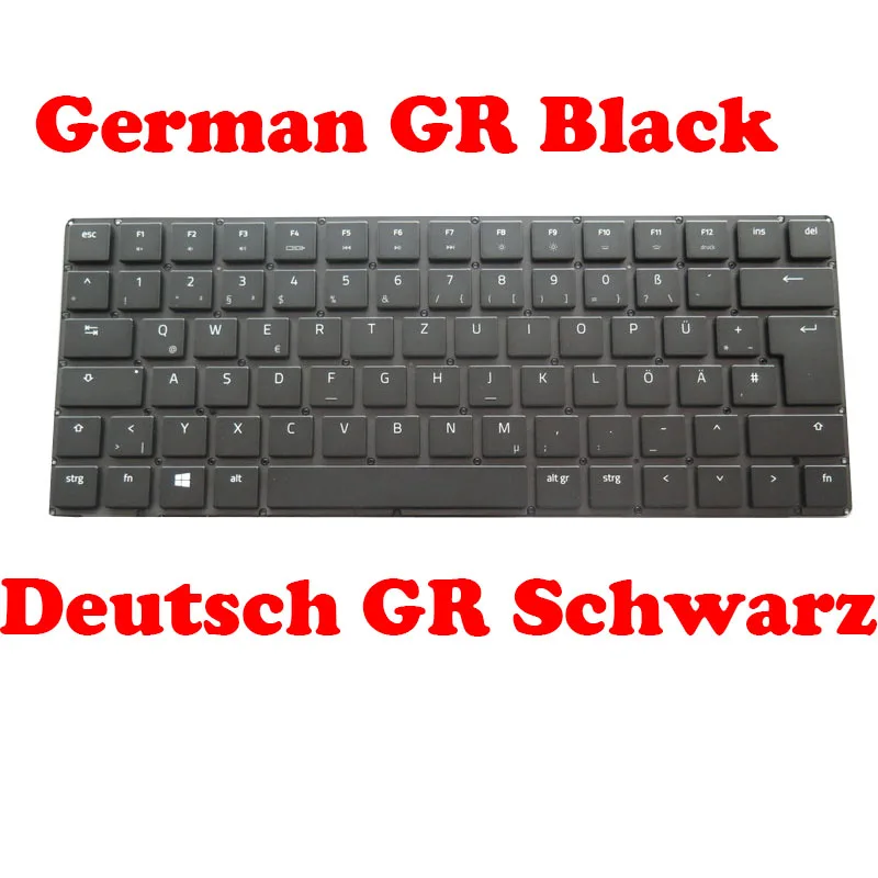 Laptop Keyboard For RAZER Blade 15 Advanced 2019 RZ09-02886 RZ09-02886GM2 RZ09-02886WM2 German GR/UK White/Black NEW