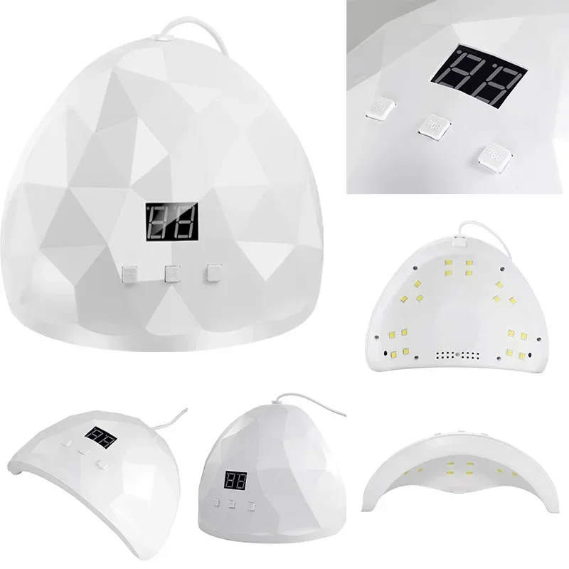 18 LED Auto Sensor 60s 80s 99s Nail Art Tool, nageldroger UV-nagellamp voor manicure, droge nageldrogende gel ijslaklamp