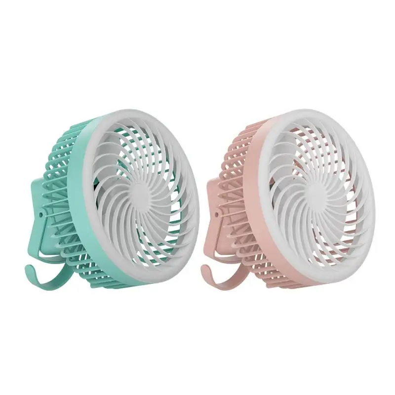 

Mini Desk Fan Personal Cooling Fan With LED Light Desktop Fan Rechargeable Personal Fan 3 Speed Adjustable Portable Fan For