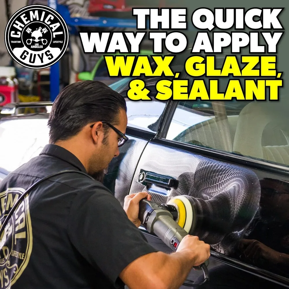 케미컬 가이즈 BUF-501X 10FX 랜덤 오비탈 폴리셔 키트 (패드, 광택제, 컴파운드 포함) 자동차, 트럭, SUV 등 안전하게 사용 가능