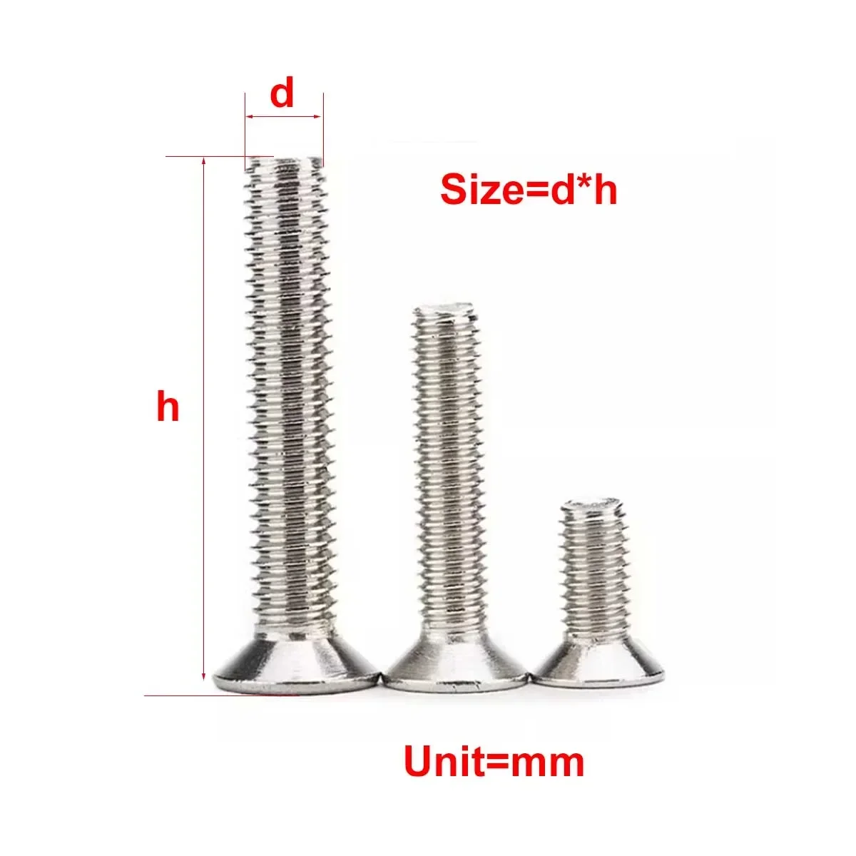 

201 Stainless Steel Countersunk Head Hex Screw Flat Head Cup Bolt M3M4M5M6M8