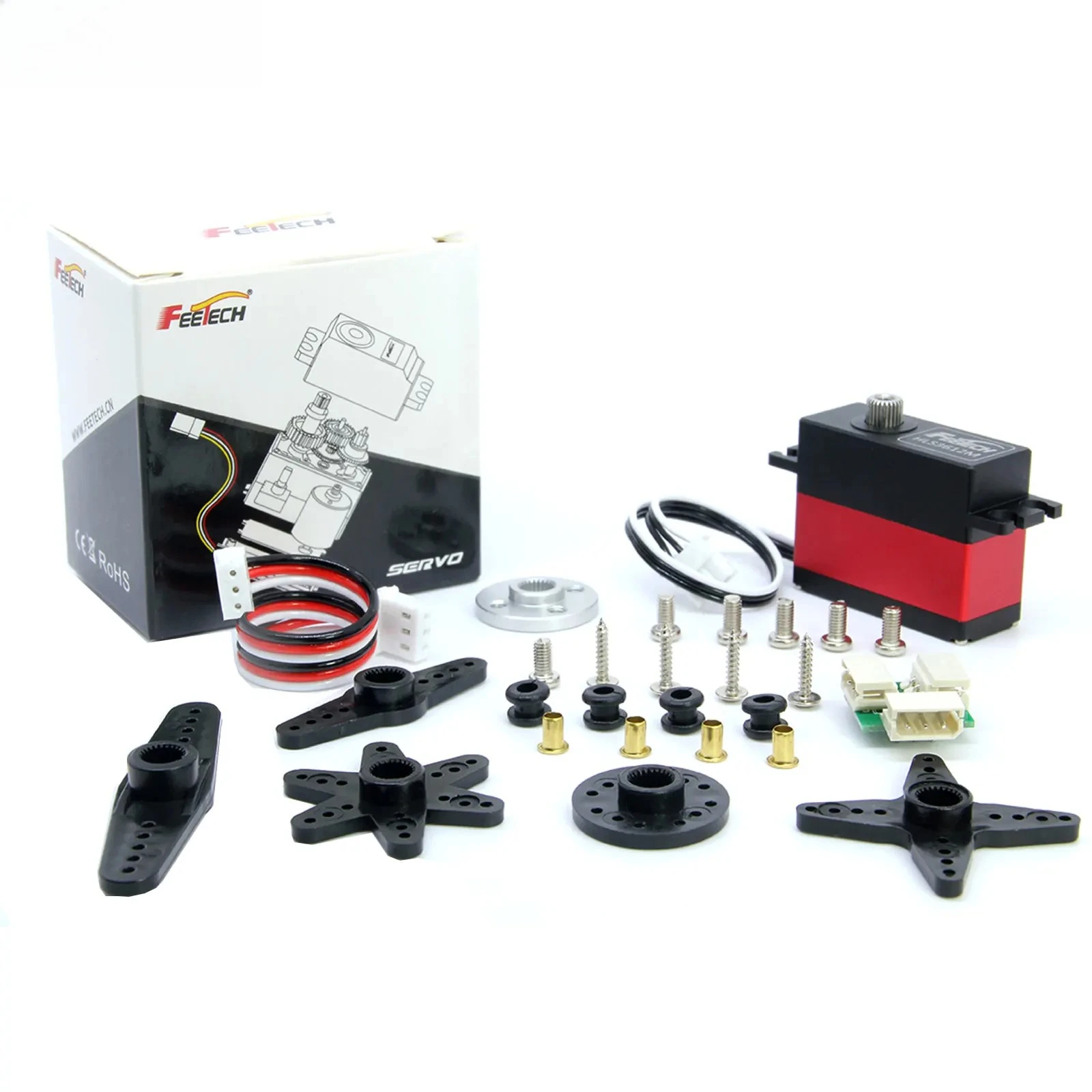 servo-feetech-6v-12kg-a-forza-costante-con-bus-seriale-ttl-motore-coreless-interamente-in-metallo-a-360-gradi-servo-robotico-per-braccio-robotico-e-fissaggi-fai-da-te