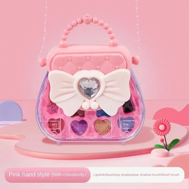 Set di trucco per bambini per ragazze, kit per trucco per ragazze principessa rosa, giochi lavabili, giocattoli per trucco, giocattoli educativi sensoriali, regali di compleanno