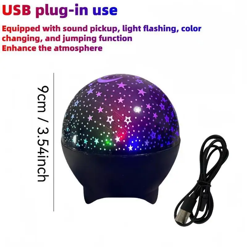 Hoyytu USB Powered LED Star Galaxy Projector Auto Color Changing Starry Night Light for Home Theater Room Decoration