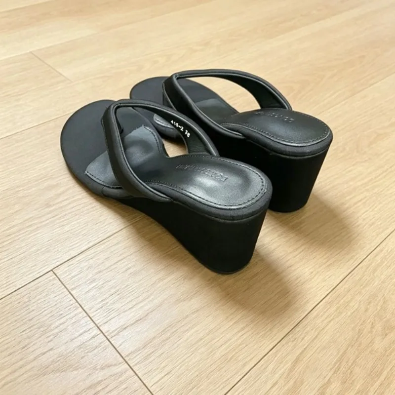 

Wedges Women Slippers High Heels Clip Toe Fashion Sandals Designer Woman's Shoes 2026 New Summer Flip Flops Sandalias De Mujer