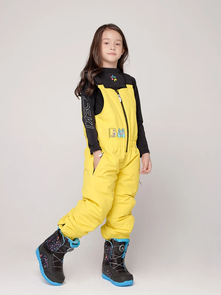 LDSKI Kid's Ski Pants Warm Waterproof Comfortable Elastic Shoulder Straps Snowboarding Outdoor Winter Snow Sports Bib Overalls