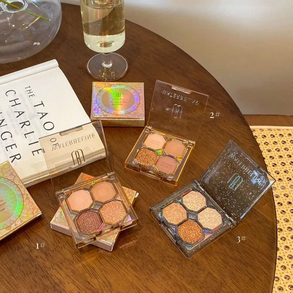 Nowa 4-kolorowa paleta cieni do powiek Mineral Eye Shadow Palette Matte Nude Shadows Shimmer Glitter Eyeshadow Makeup Eye Shadow Palette