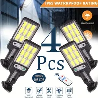 Powerful LED Solar Outdoor Led Courtyard Wall Lamp Rechargeable Human Body Induction Garden Terrace Garage Door Street Lighting