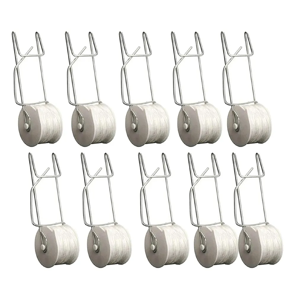 6pcs/10pcs Tomato Trellis Roller Hook Tomato Support Hooks Set with 15m Vine Support String Rope Garden Flower Plant Kit