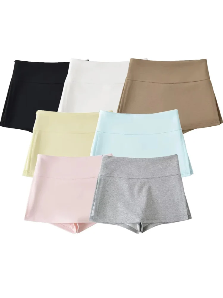 

Сексуальная юбка-шорты для йоги с разрезом, женская, дышащая, приятная к телу, летняя, облегающая, А-силуэт