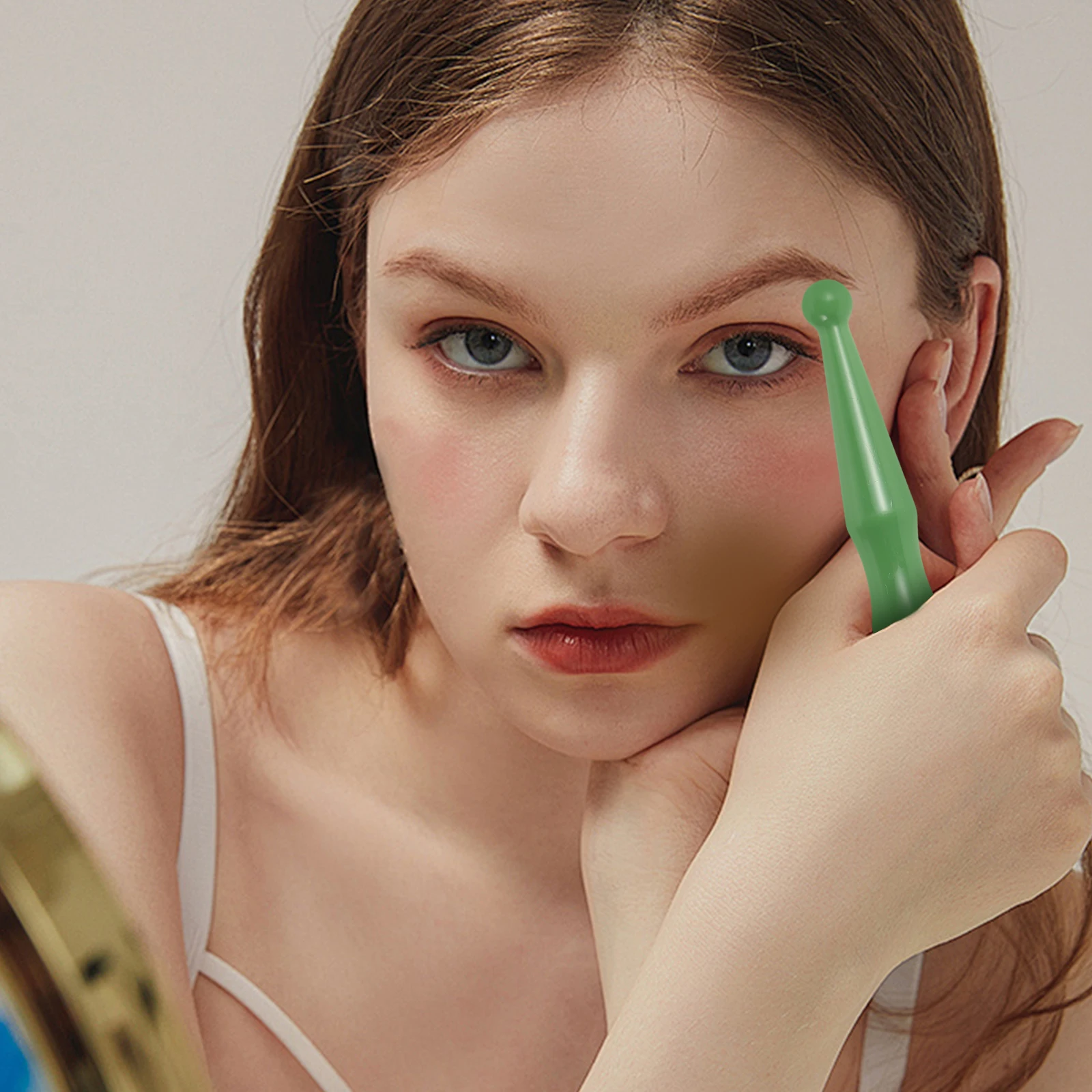 Caneta de acupressão de resina, ferramenta massageadora de ponto de gatilho para alívio de pés e olhos, terapia de tecidos profundos, reflexologia facial portátil