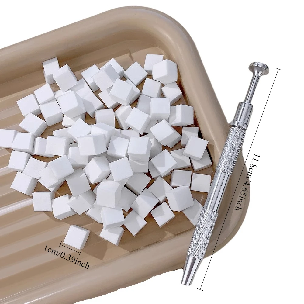 51/101pcs Spons Gradiënt Nail Art Stamper Gereedschap Gel Polish Kleurverloop Borstel Glitter Poeder Puntjes Pen voor Manicure Gereedschap