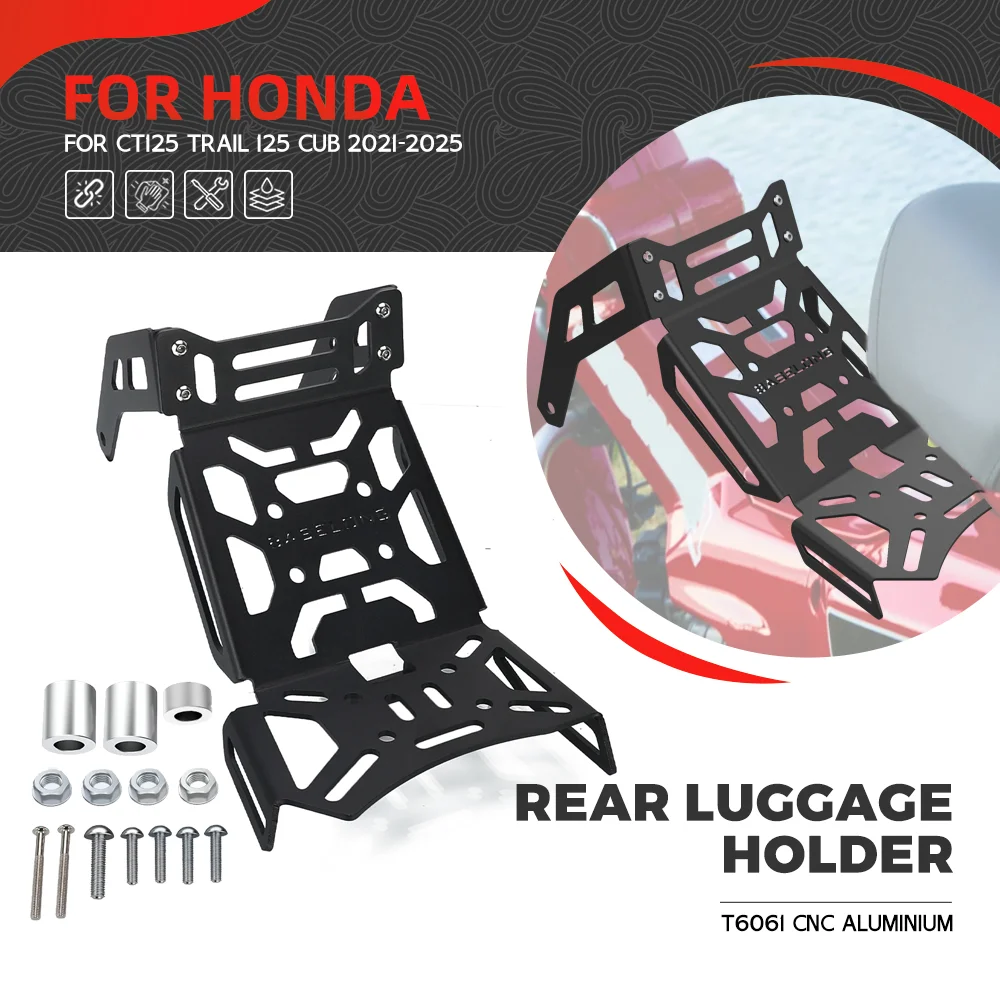 

Motorcycle Rear Seat Area Covering Rear Luggage Rack Carrier Tail Mount FOR Honda CT125 Trail 125 Cub 2021-2022-2023-2024-2025