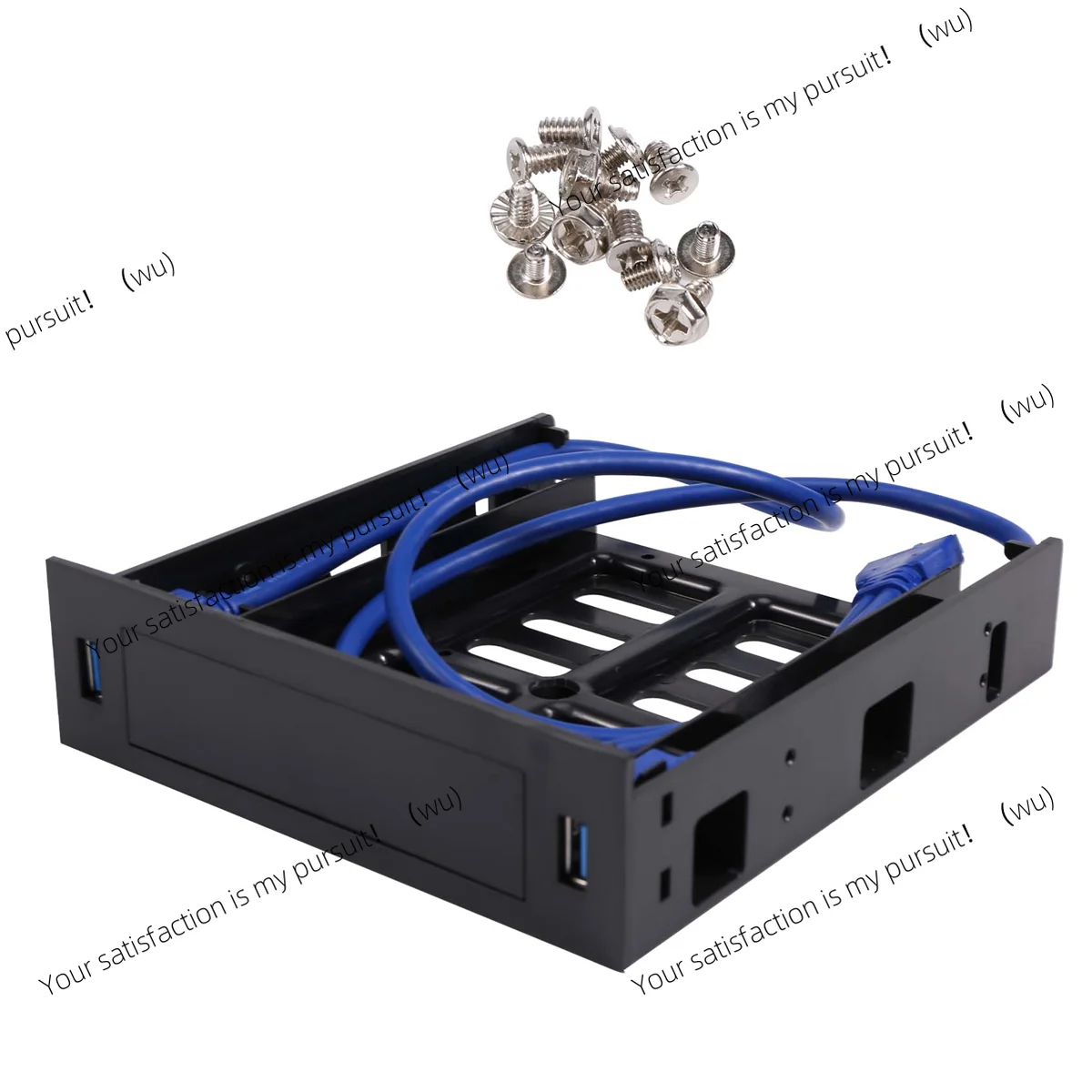 ZOCI-2 X USB 3.0 Front Panel with 3.5Inch Device/HDD or 2.5Inch SSD/HDD to 5.25 Floppy to Optical Drive Bay Tray Bracket