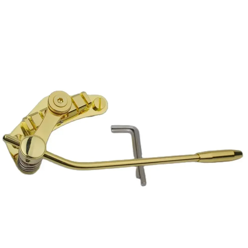 

Q-X Music Store-Electric Guitar Bridge Stop Bar Tailpiece Tremolo Guitars Gold/Chrome