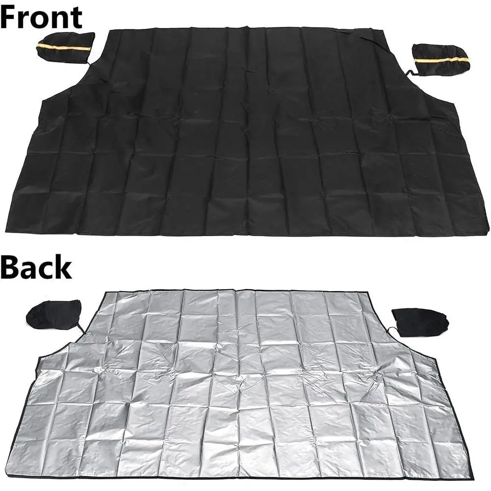 

1x 59x49" Sunshade Cover Car Windshield Snow Sun Shade Waterproof Protector Automobile Magnetic Cover Car Front Windscreen Cover