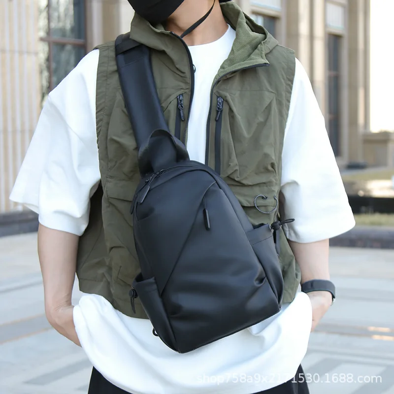 Men's Crossbody Bag Minimalist Stylish Durable Sling Chest Pack Casual Travel Shoulder Bag Waterproof Men Daily Used Bag
