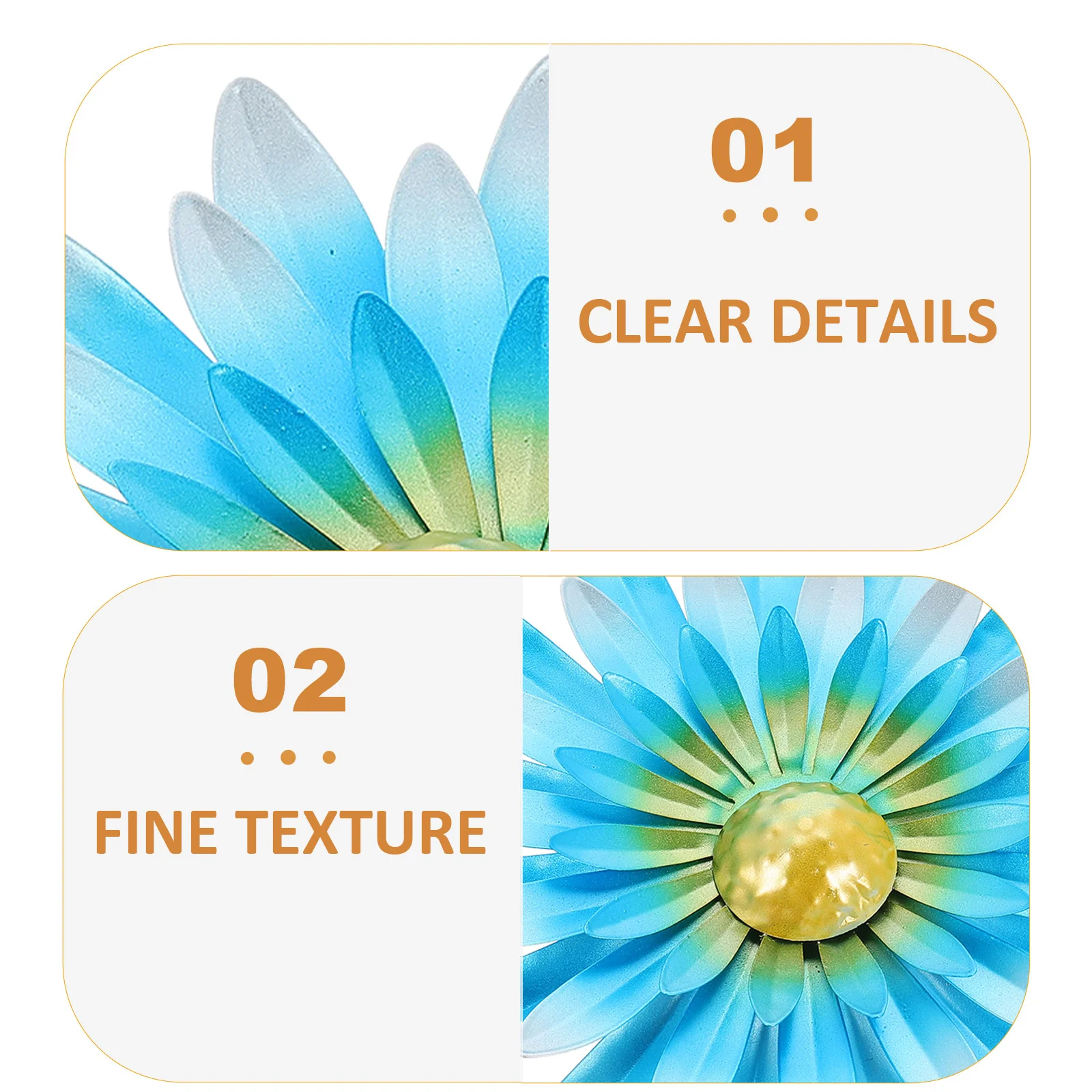 

Iron Sunflower Wall Decor Metal Flower Hanging Ornament for Bedroom Bathroom Home Art Spring Flower Wall Sculpture Scene Decor